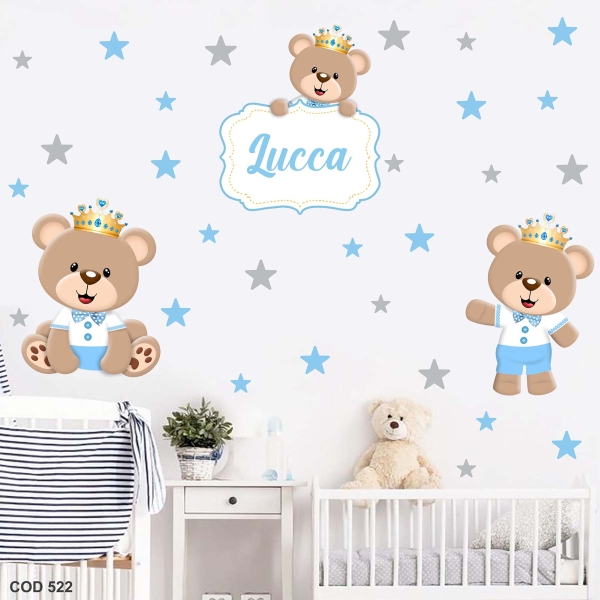 Ursinho Principe Azul bebê (Adesivo de parede)